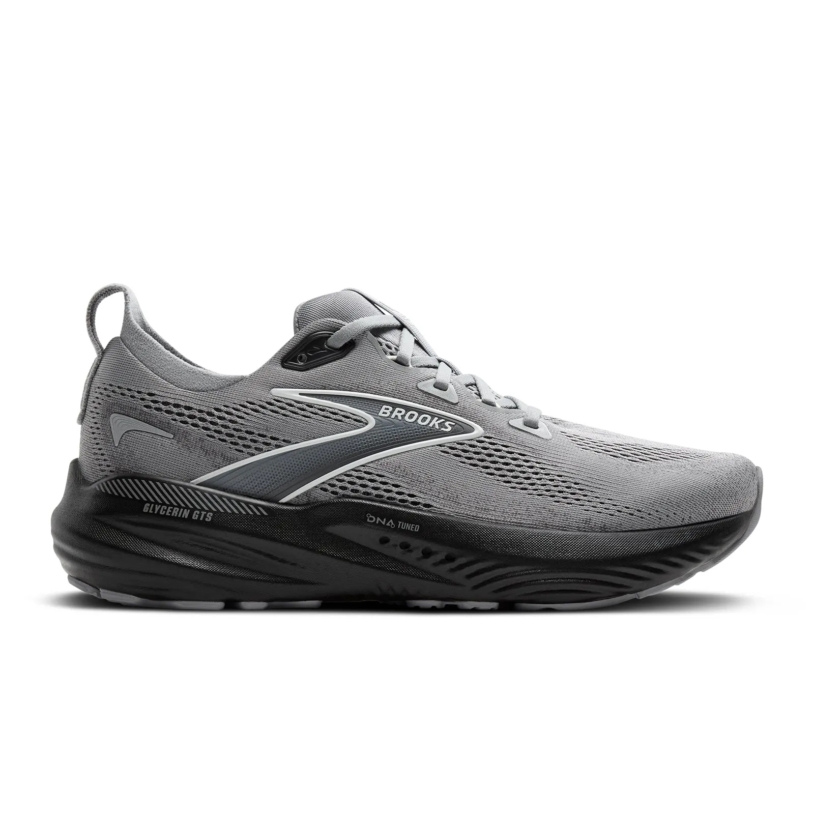 Brooks Glycerin GTS 22 Running Shoe (Men) - Primer Gray/Ebony/Bluewash Easy Layer Support Cushion
