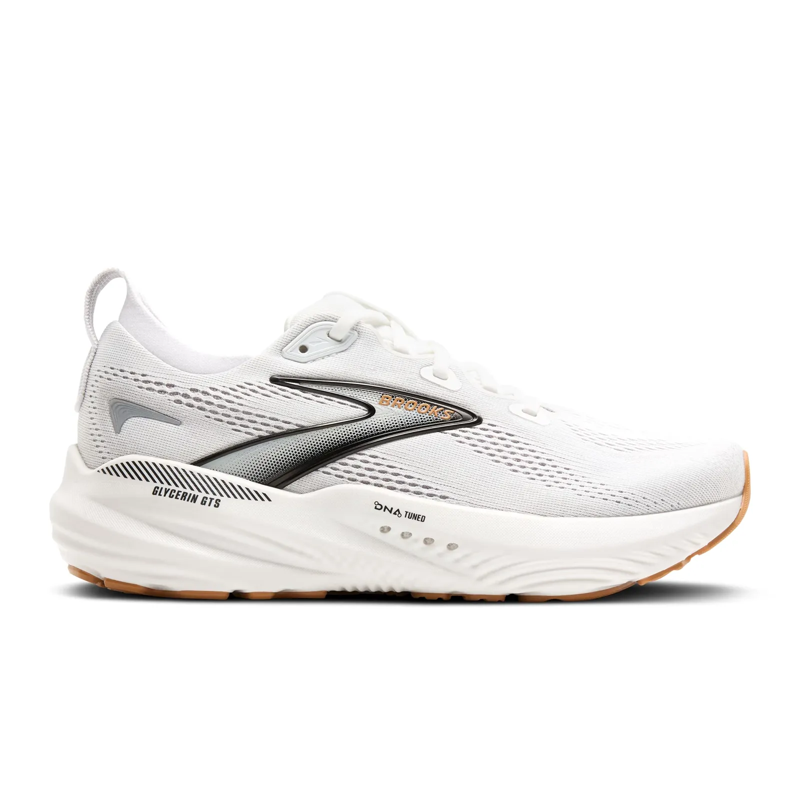 Brooks Glycerin GTS 22 Running Shoe (Women) - White/Grey/Black TPU Outsole