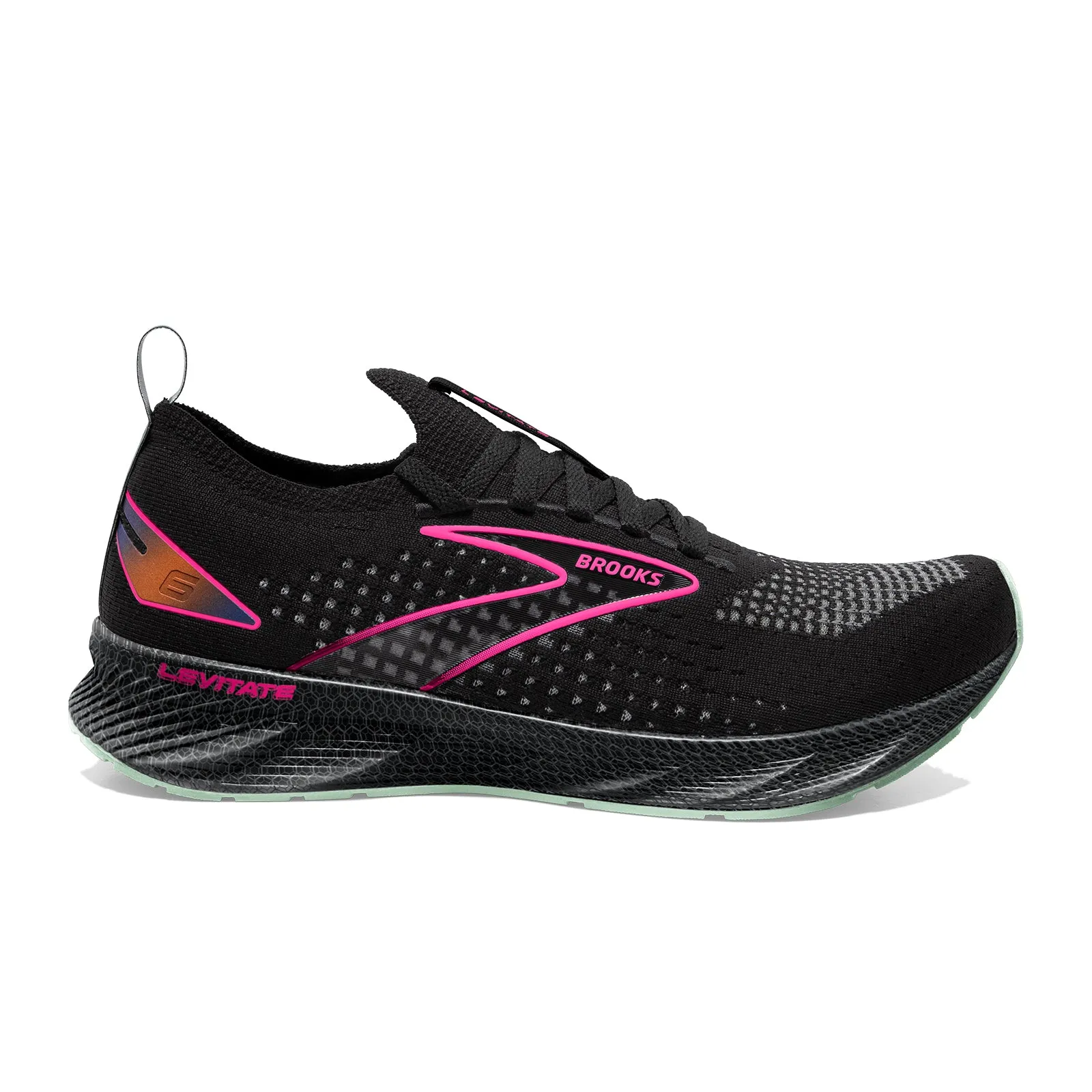Brooks Levitate StealthFit 6 Running Shoe (Women) - Black/Pink Insulated Rough Trail Hiker Cozy And Warm