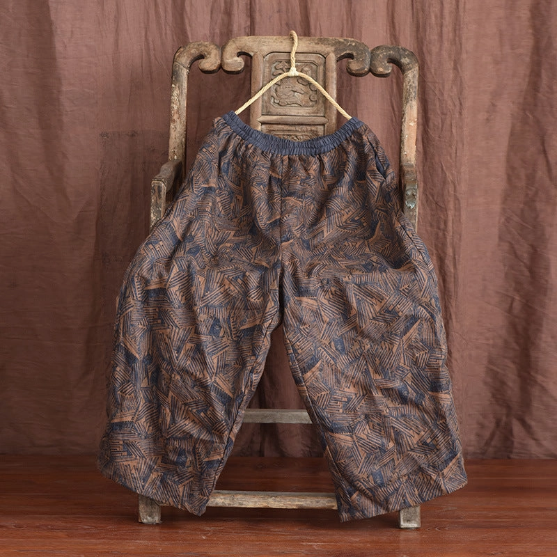 Reinforced Stitching Plus Size Women Loose Linen Retro Pants