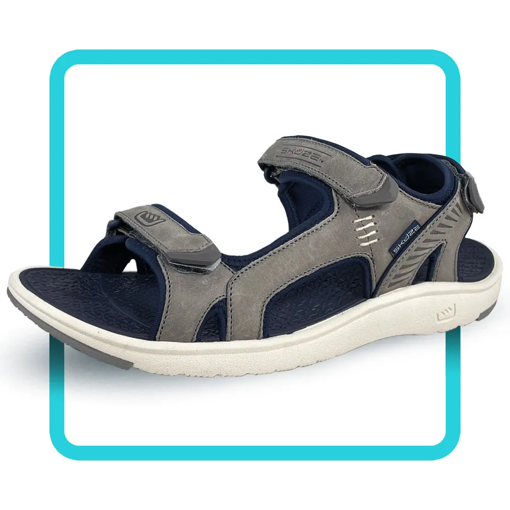 Cabo by Skuze Shoes - Grey & Navy entertaining ordinary