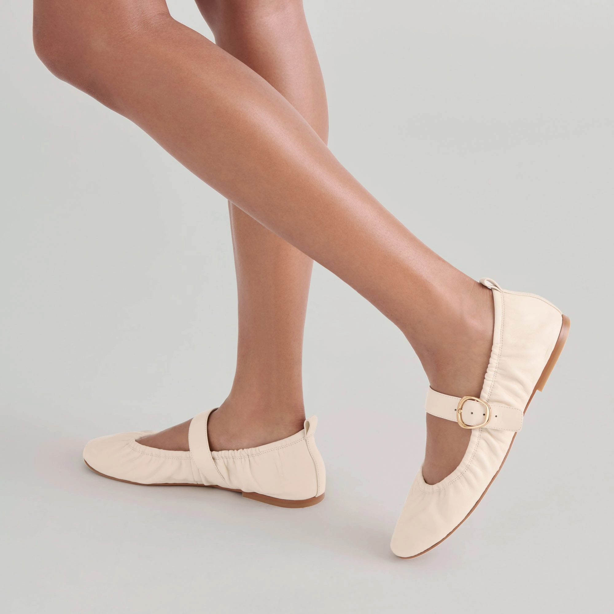 CAELY BALLET FLATS BONE LEATHER Flawless Step Sophisticated Design