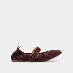 CAELY BALLET FLATS MULBERRY SUEDE Easy return Boho Spark