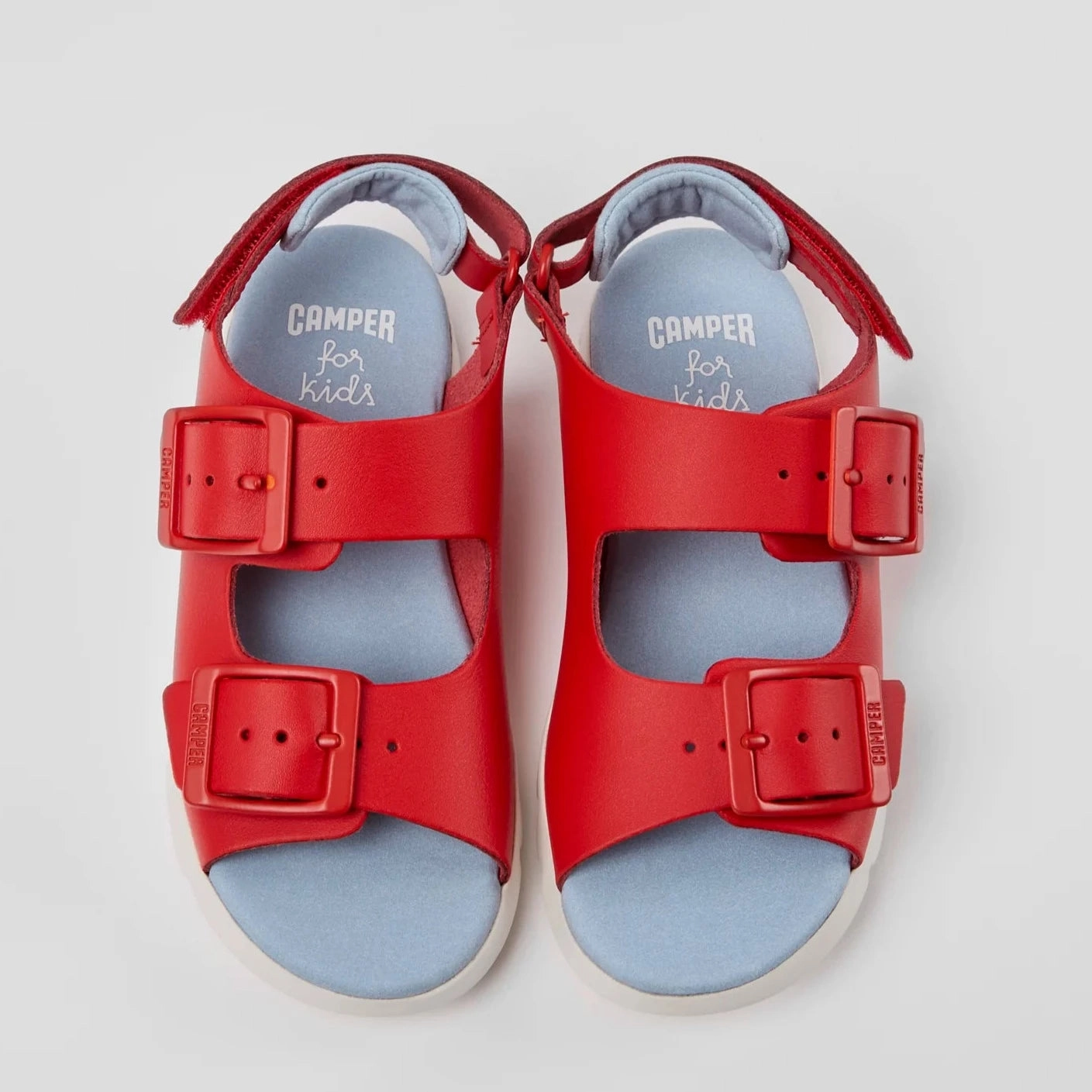 Elite Athlete Camper Kids ORUGA Red Leather Sandals