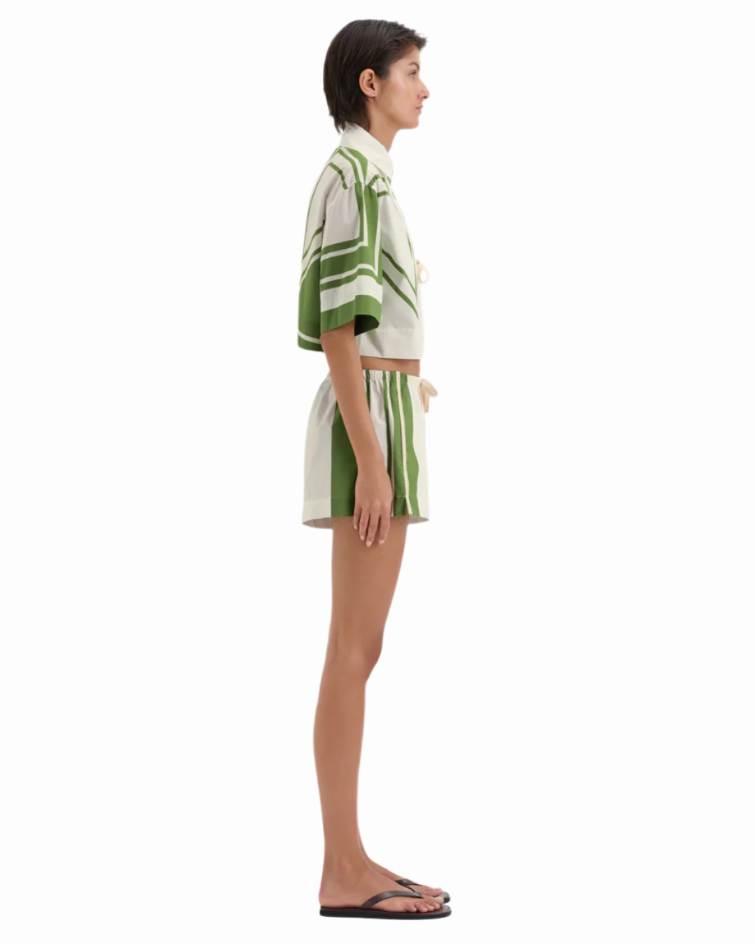 Carlo Drawstring short in Milano Verde Gentle On Skin