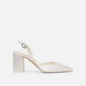 Neutral Colorways CAREL HIGH HEELS TRUE WHITE SATIN