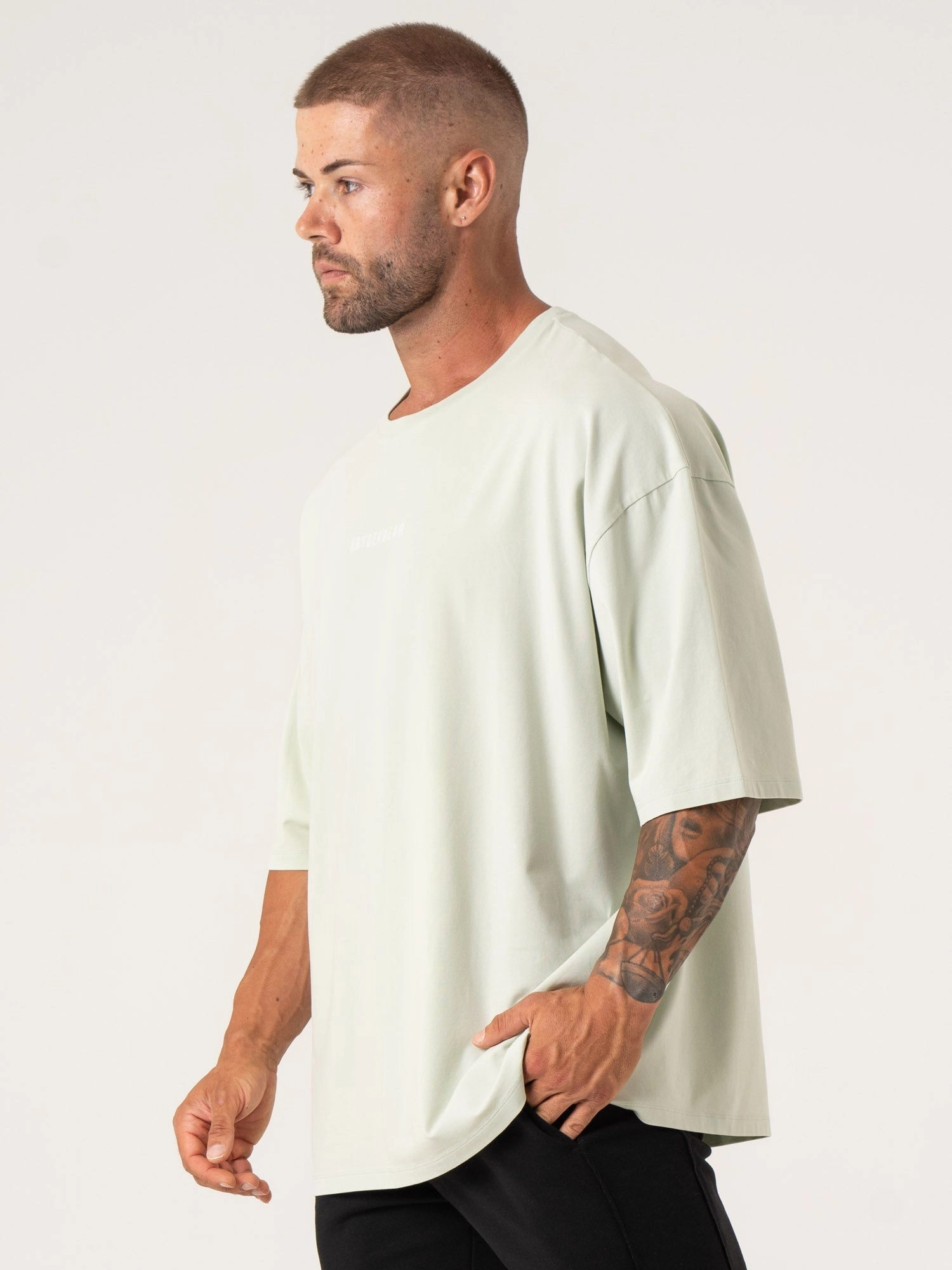Cozy Sweatshirt Pursuit Oversized T-Shirt - Spearmint Stonewash