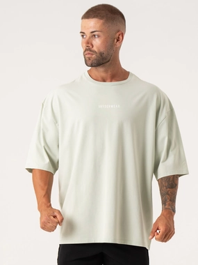 Collapsible Hood AdaptiveFit Pursuit Oversized T-Shirt - Spearmint Stonewash
