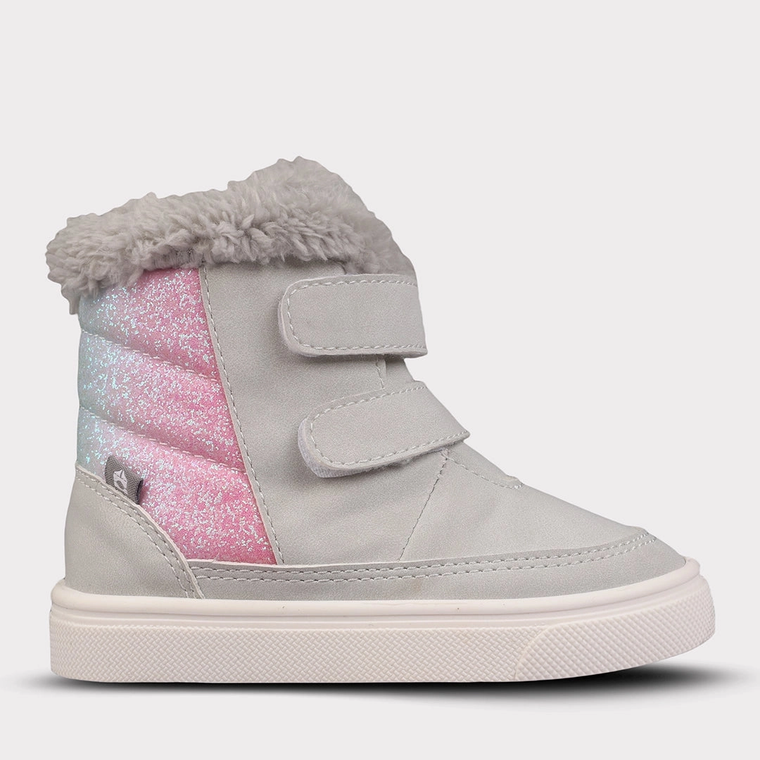 Charlie Girls Hook & Loop Boot Comfy Fit Comfort Canvas