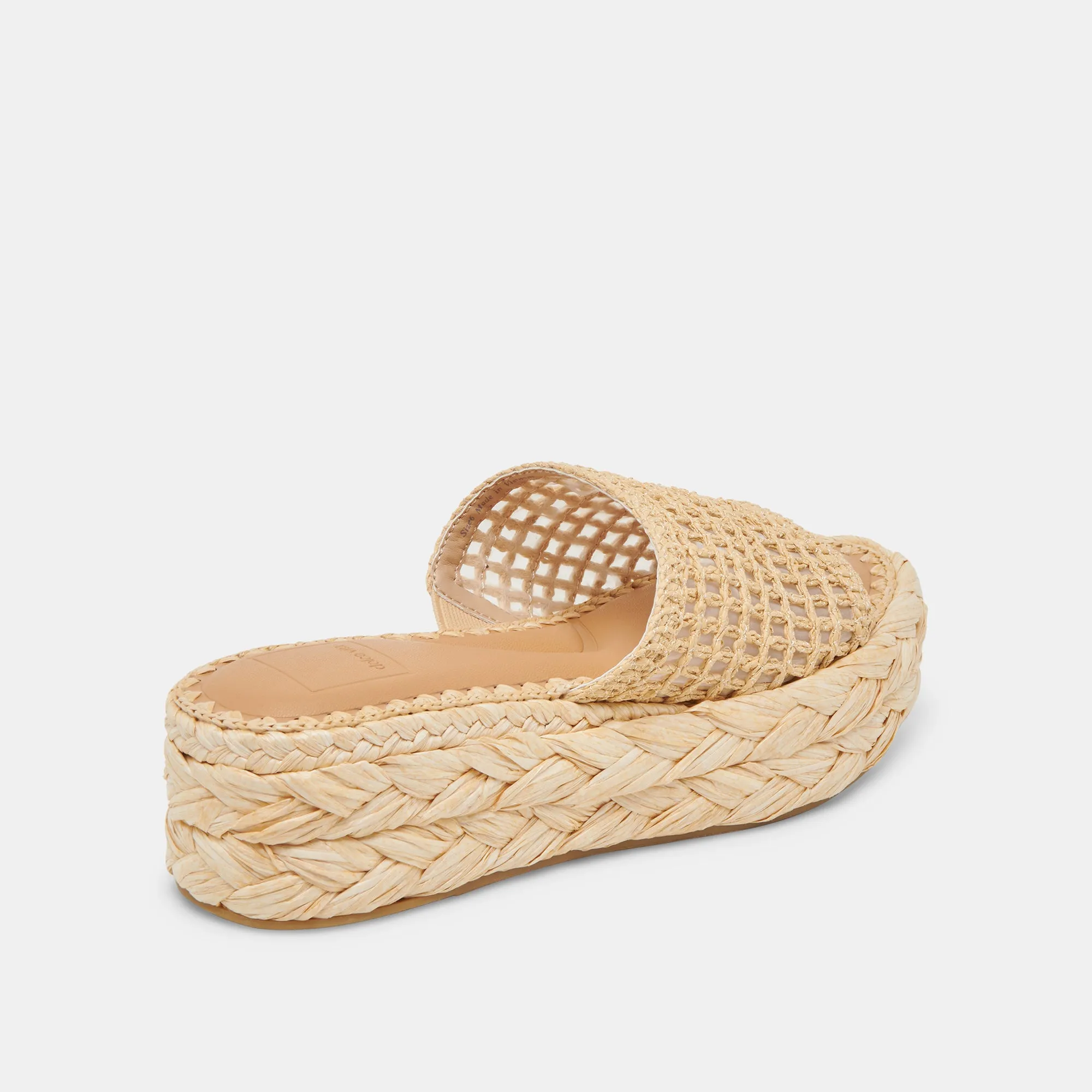 badminton CHAVI MESH SANDALS NATURAL WOVEN RAFFIA