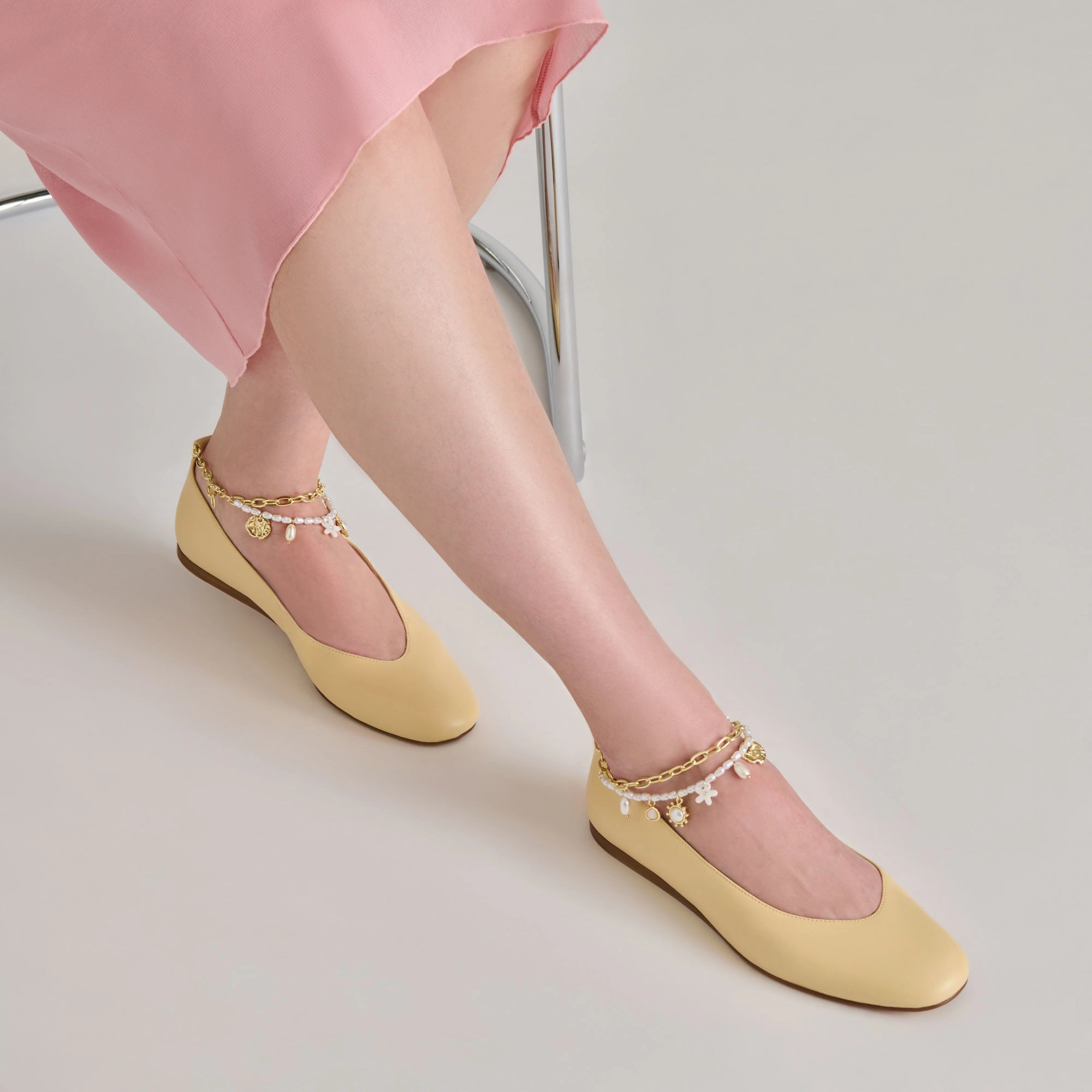 Elegant Look BAIDEN BALLET FLATS WARM NATURAL LEATHER