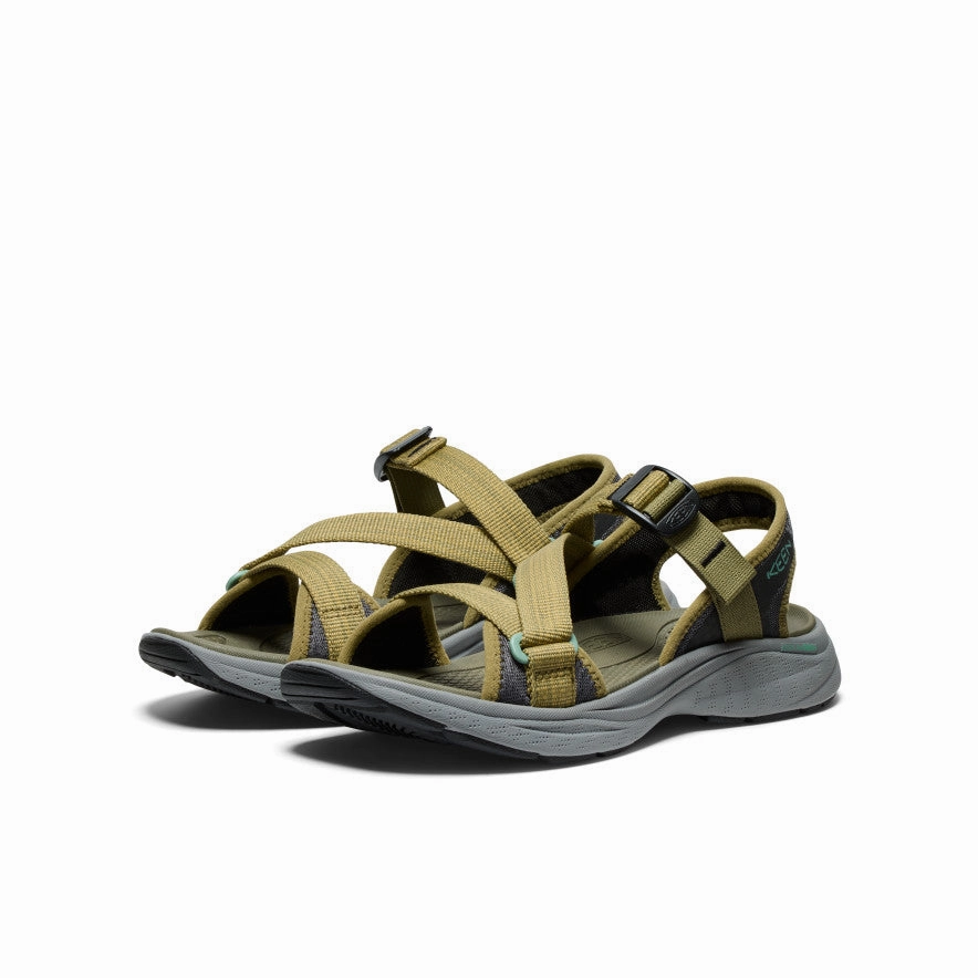 Women's Leiki Open-Toe Sandal  |  Martini Olive/Granite Green Wide Base Platform Seamless Look