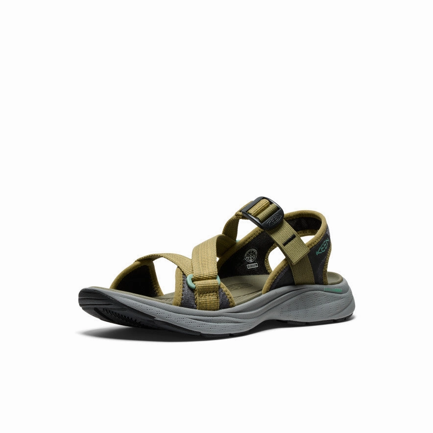 Flexible Soft Women's Leiki Open-Toe Sandal  |  Martini Olive/Granite Green