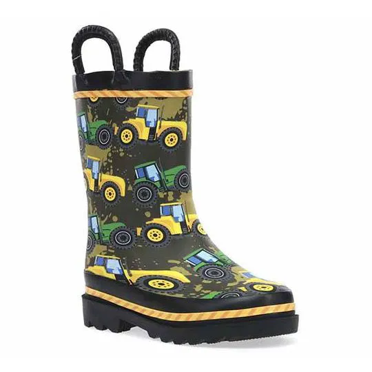 Children's Tractor Tough Rain Boots 2410788B Anti Static Midsole Flexible Cushioning