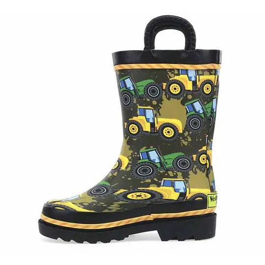 floral Children's Tractor Tough Rain Boots 2410788B