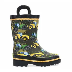 Sustainable Manufacturing Process Children's Tractor Tough Rain Boots 2410788B