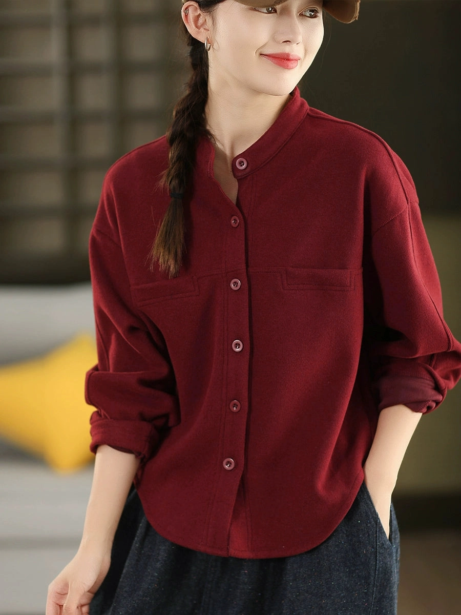 Autumn Cashmere Warm Solid Color Single-Breasted Cardigans OdorControlTreatment