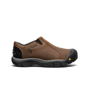 Men's Brixen Waterproof Shoe Wide  |  Slate Black/Madder Brown Convenient Slip On Footwear Ease