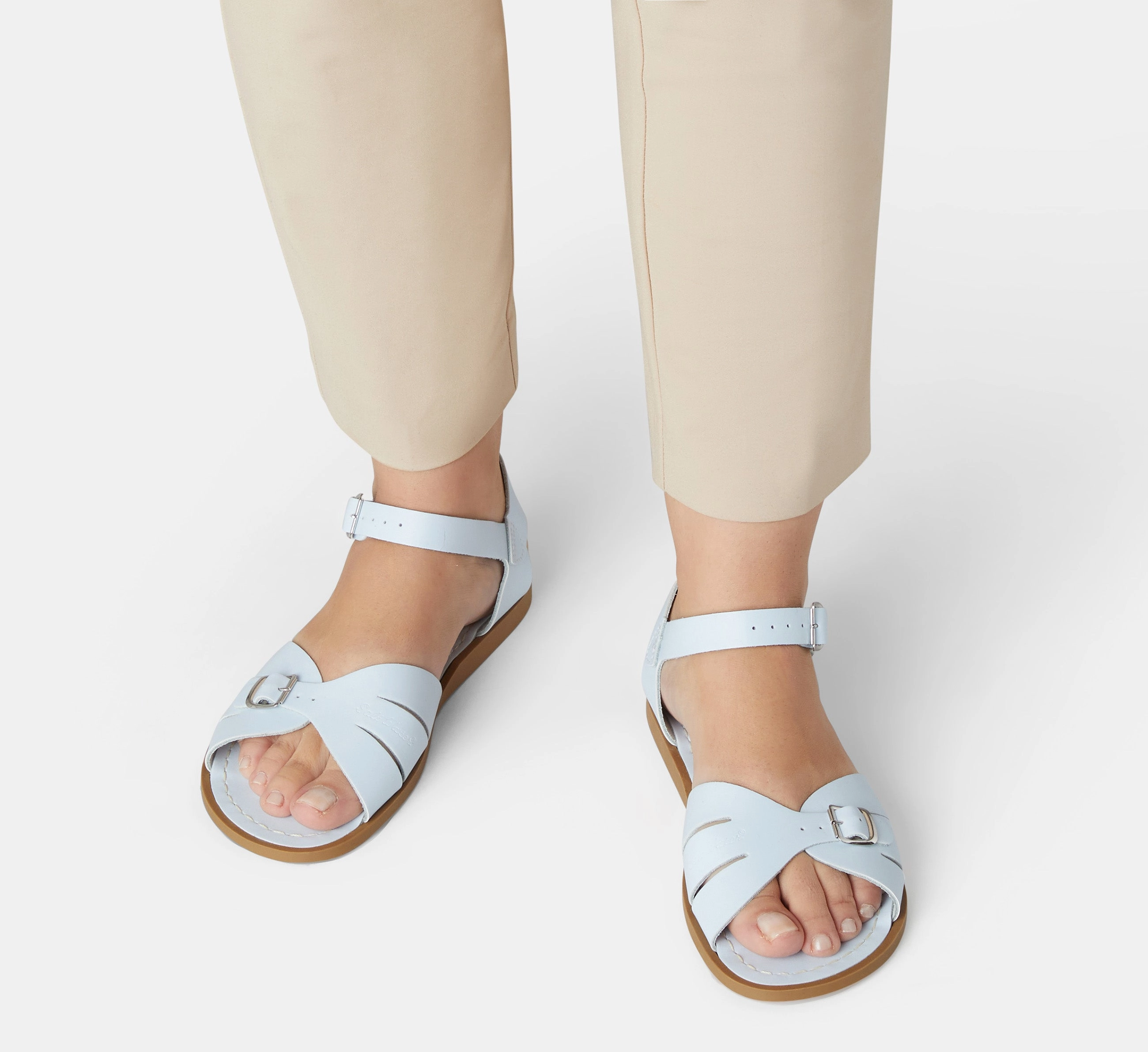 Classic Light Blue Womens Sandal Open Toe Shoes