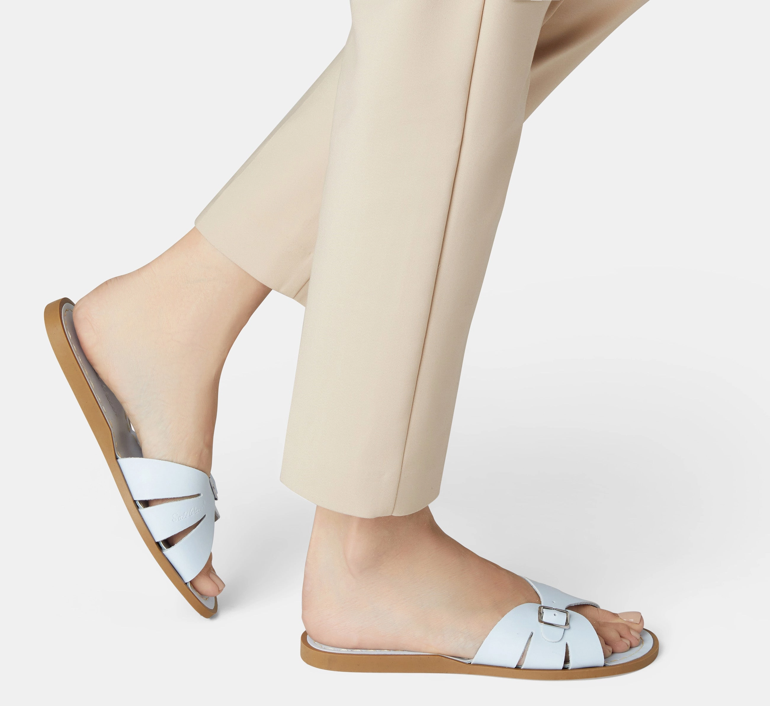 Anti Friction Lining Classic Slide Light Blue Womens Sandal