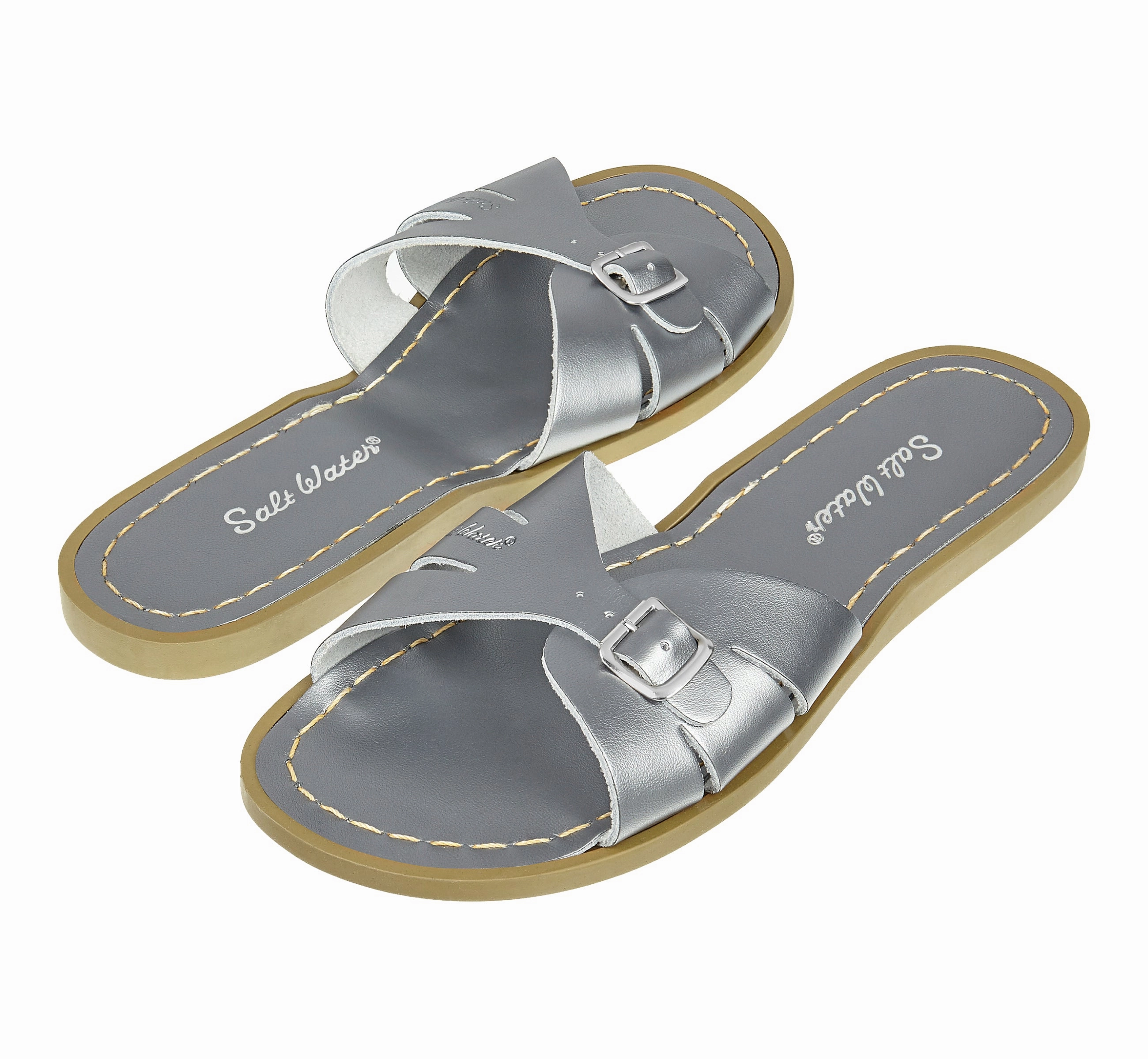 Classic Slide Pewter Womens Sandal Sea View