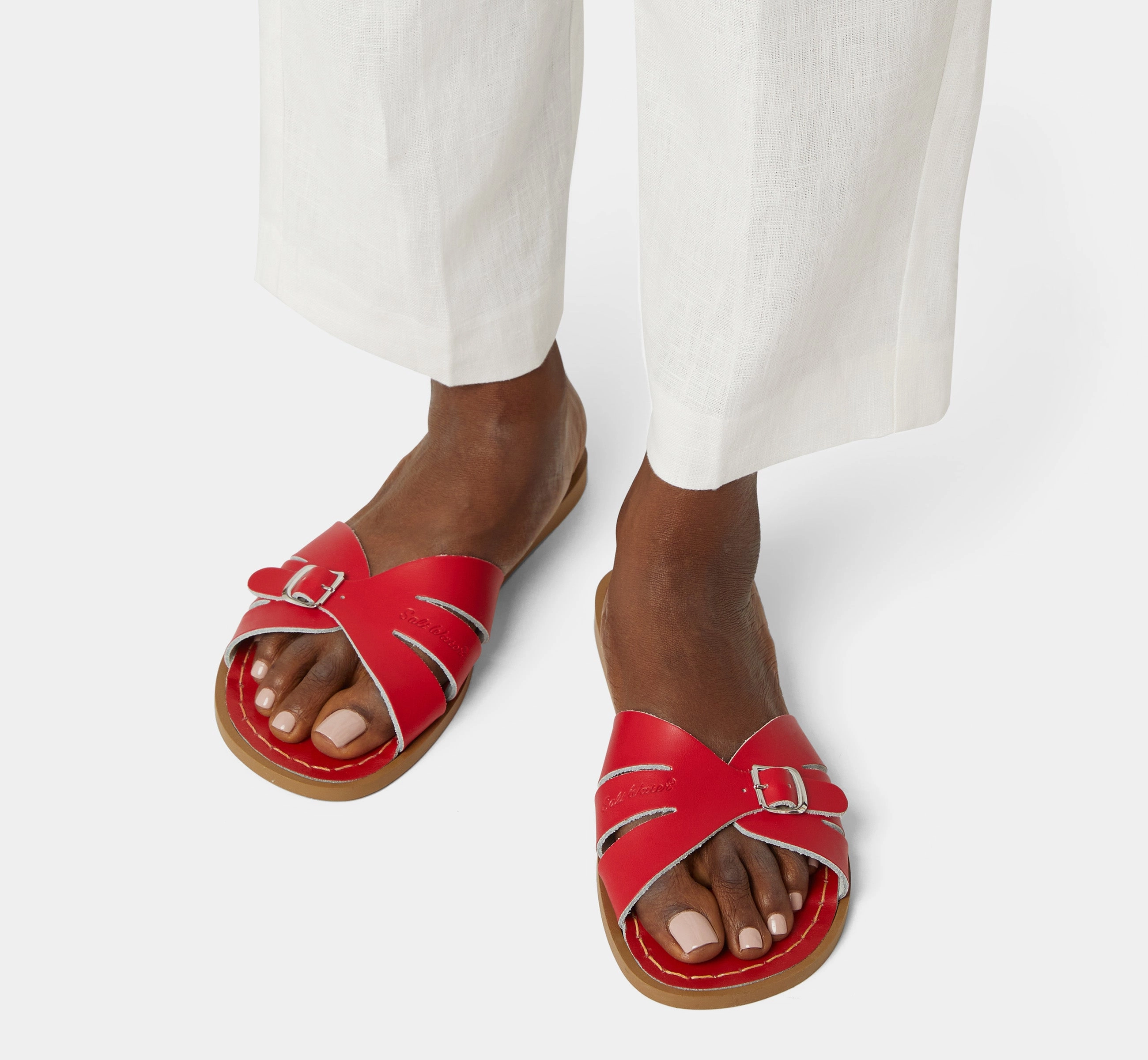 Classic Slide Red Womens Sandal Coast Line Free Movement