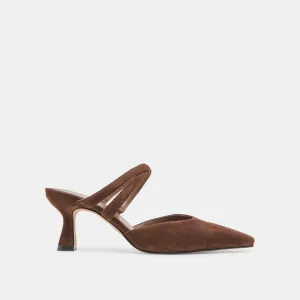 LINORE HEELS DK BROWN SUEDE Casual Athletic