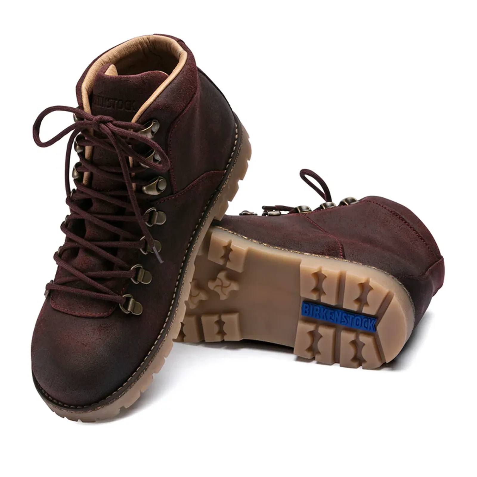 Birkenstock Jackson Narrow Ankle Boot (Women) - Burgundy Oiled Suede Metro Step Simple Entry