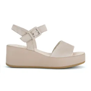 Gabor 531 Platform Wedge Sandal (Women) - Desert Suede Quick On Effortless Slip-Ons