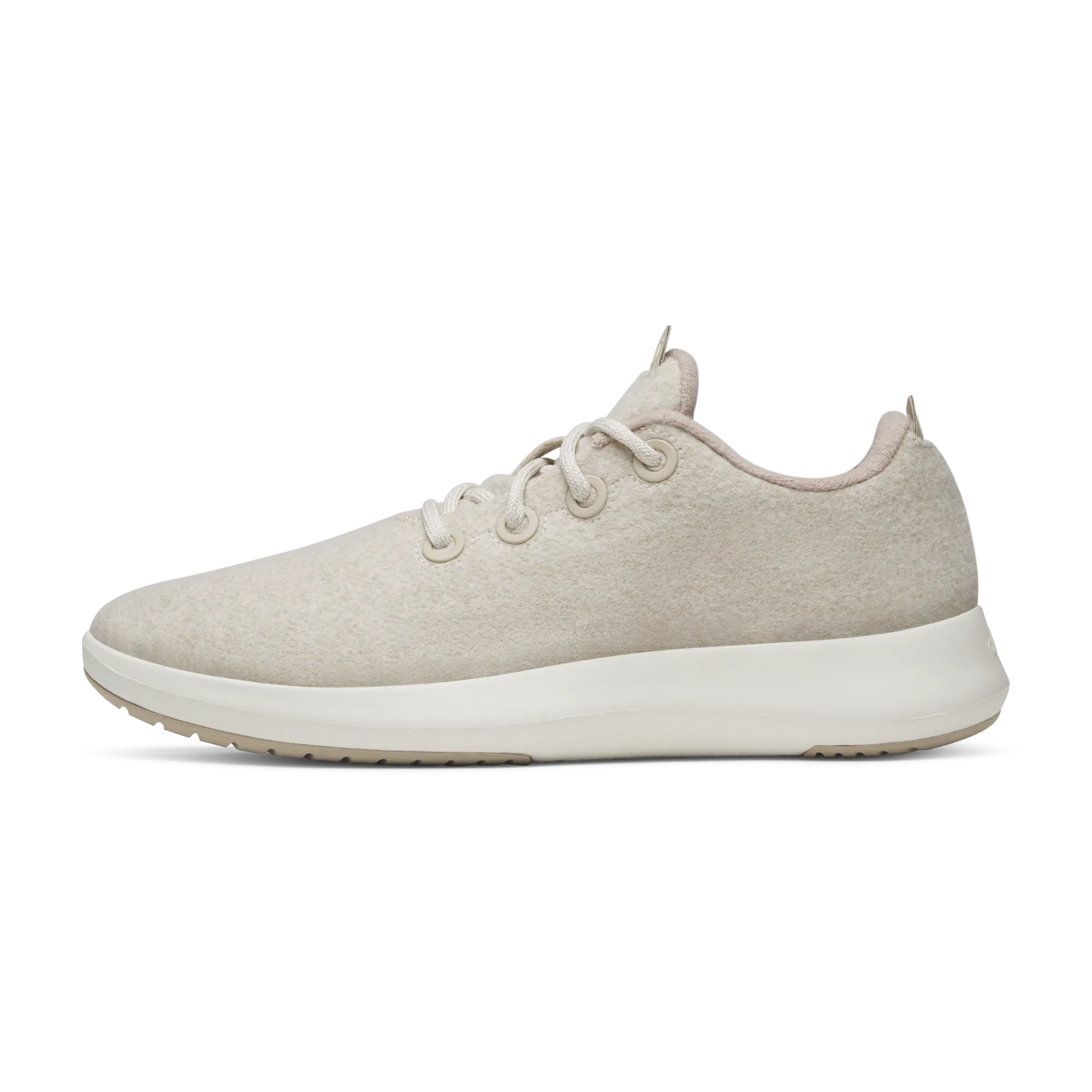 Universal Sizing Men's Wool Runner Mizzle - Stony Cream (Natural White Sole)