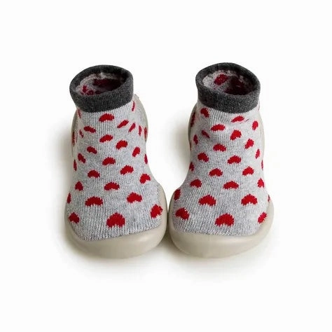 Classy Touch side - vents Collegien Kids Hearts Indoor Warm Slipper Shoes