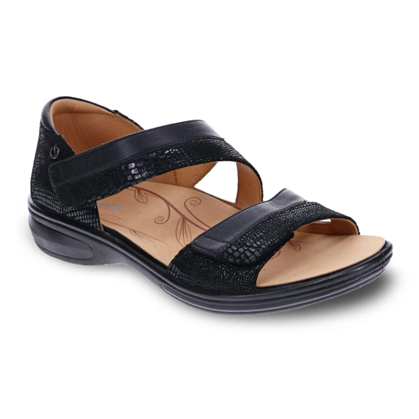 Revere Mauritius Backstrap Sandal (Women) - Black Lizard Training Ready