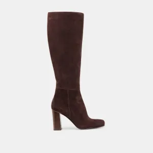 Extra Flex Warm Lining HUDSIN WIDE CALF BOOTS MAHOGANY SUEDE