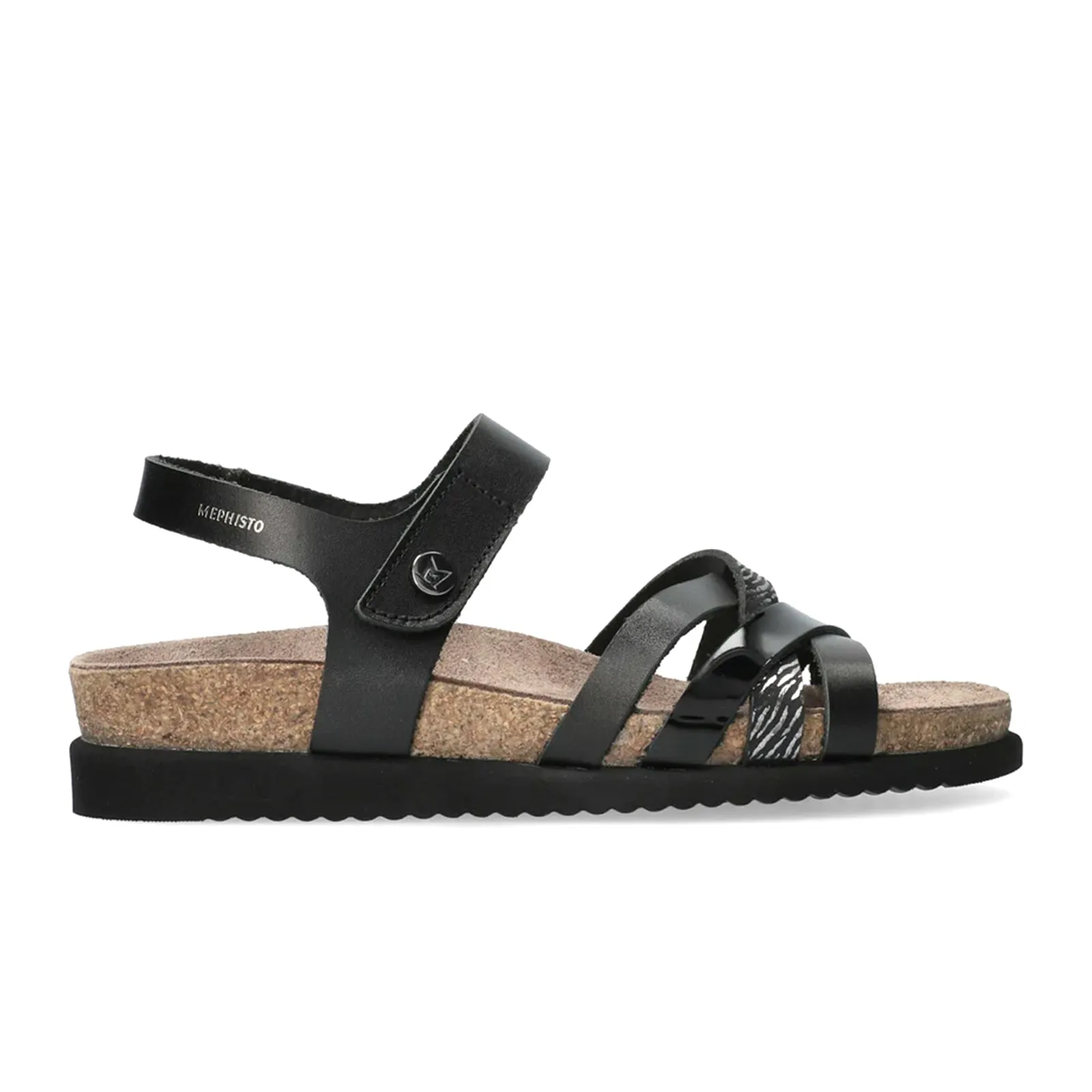 Mephisto Halinka Backstrap Sandal (Women) - Black Sandanyl Thermoplastic Outsole Foam Midsole