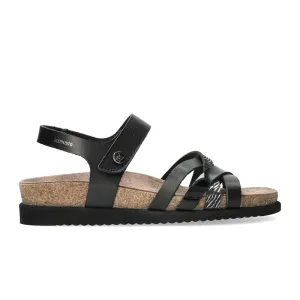 Water-resistant Mephisto Halinka Backstrap Sandal (Women) - Black Sandanyl