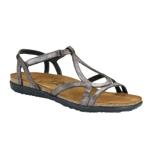 Naot Dorith Backstrap Sandal (Women) - Silver Threads Leather Comfortable Sockliner