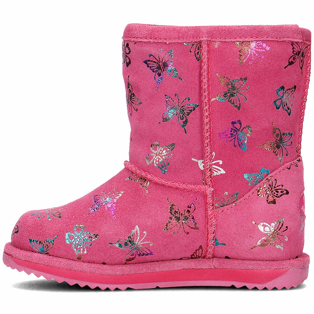 Travel Comfort Shoes Foot Massage EMU AUSTRALIA Kids Girls Flutter Brumby Waterproof Snow Boots in Hot Pink