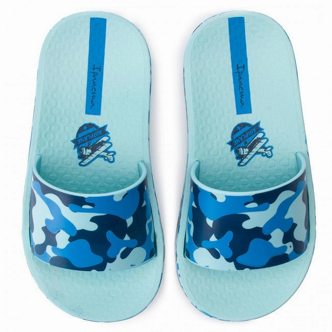 IPANEMA Kids Slipper in Turquoise Blue Enhanced Traction Arch Stabilization