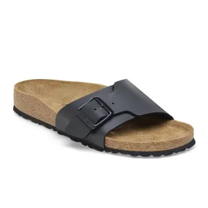 Orthotic Friendly Design Birkenstock Catalina Narrow Slide Sandal (Women) - Black Birko-Flor