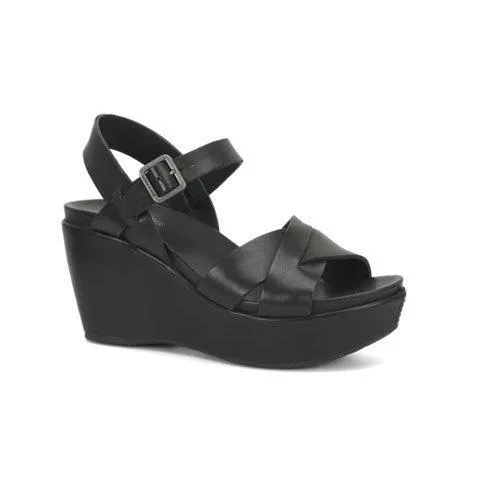 Easy Step Footwear Heel Strap Kork-Ease Ava 2.0 Wedge Sandal (Women) - Black