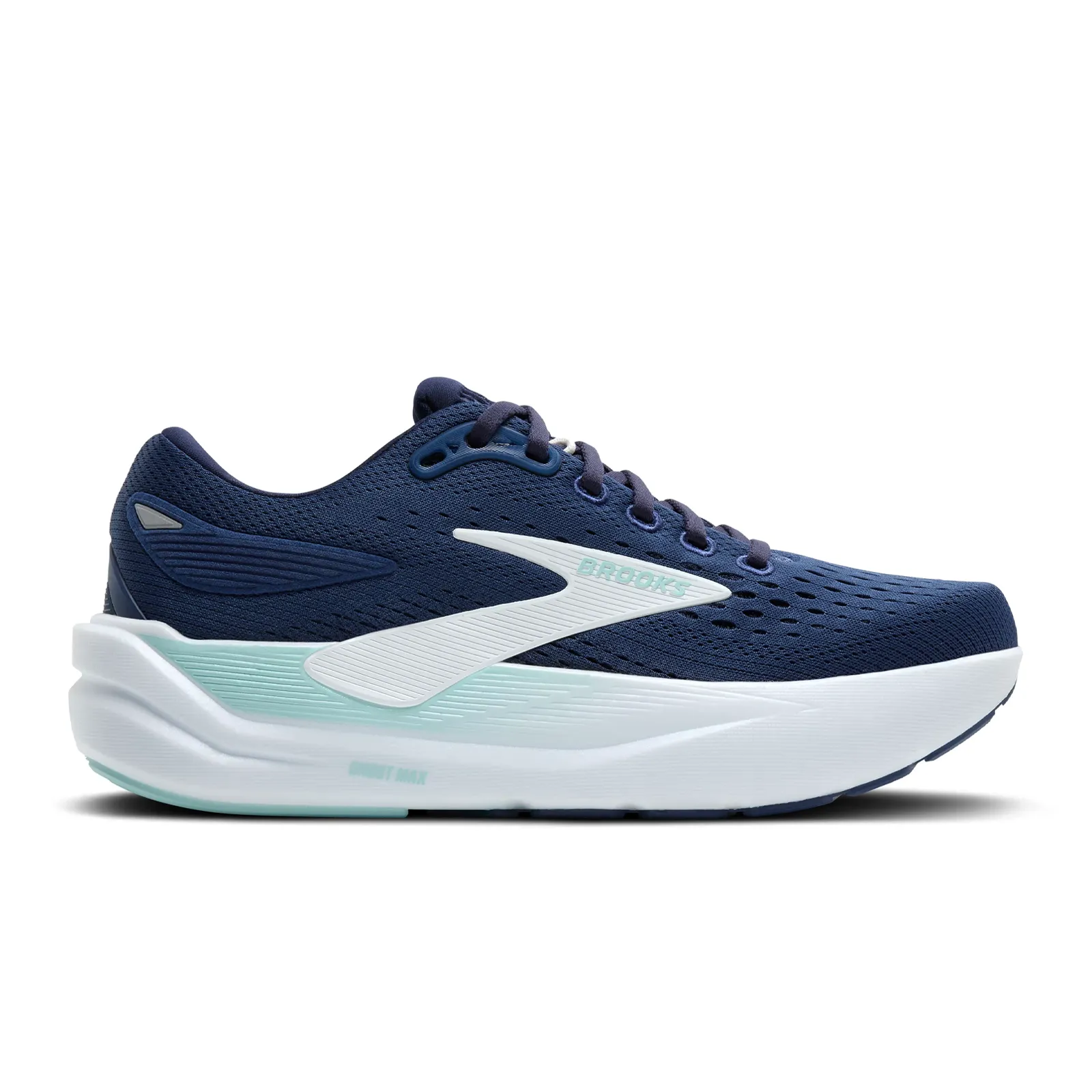Reinforced Form Weather Resistant User Night Out Brooks Ghost Max 3 Running Shoe (Women) - Navy/Peacoat/Clearwater