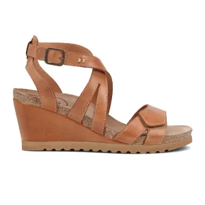 Travel Foot Step Taos Xcellent Wedge Sandal (Women) - Caramel