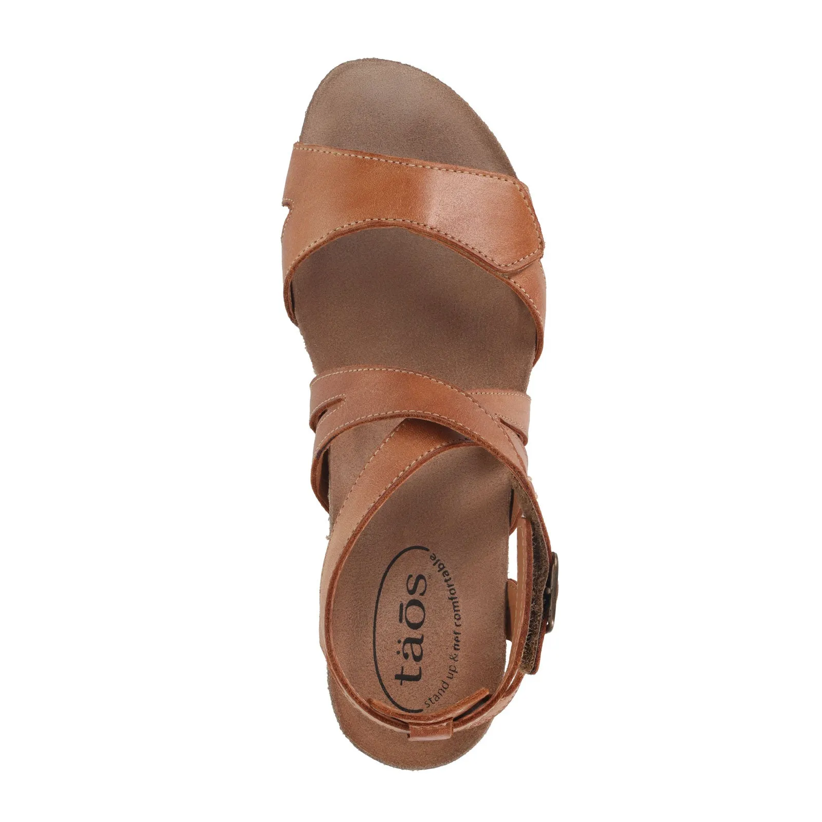 Taos Xcellent Wedge Sandal (Women) - Caramel Soft Heel