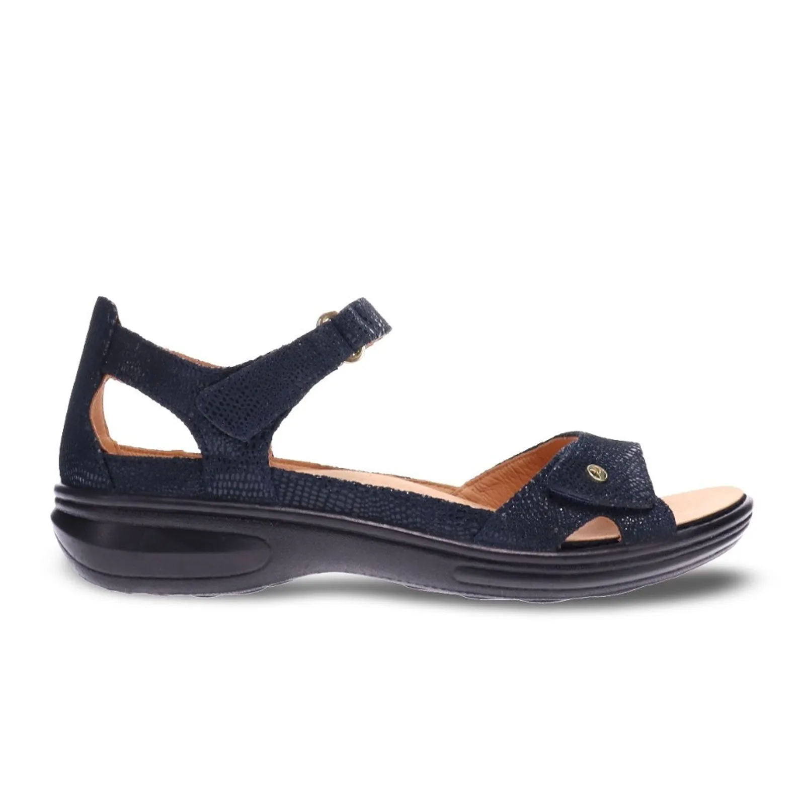 No-Slip Grip Revere Portofino Backstrap Sandal (Women) - Navy Lizard