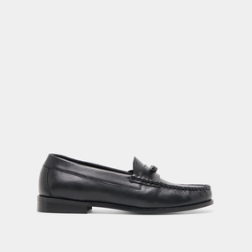 BARNEY LOAFERS BLACK LEATHER Luxury Look Chic Elegance