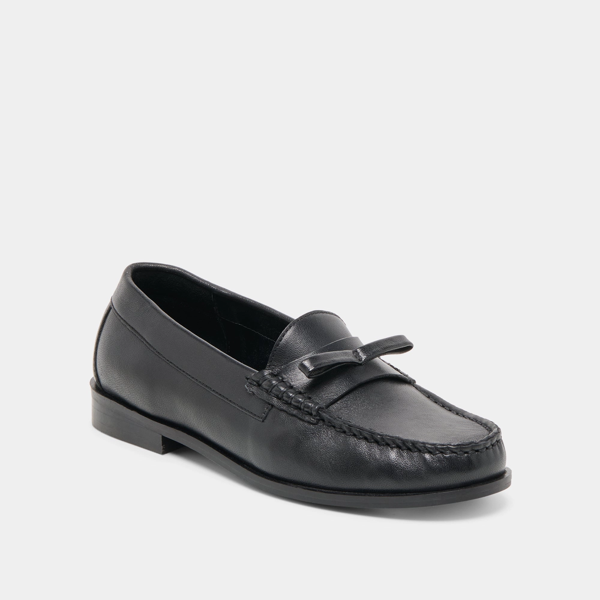 BARNEY LOAFERS BLACK LEATHER Youth Glow Minimalist Style
