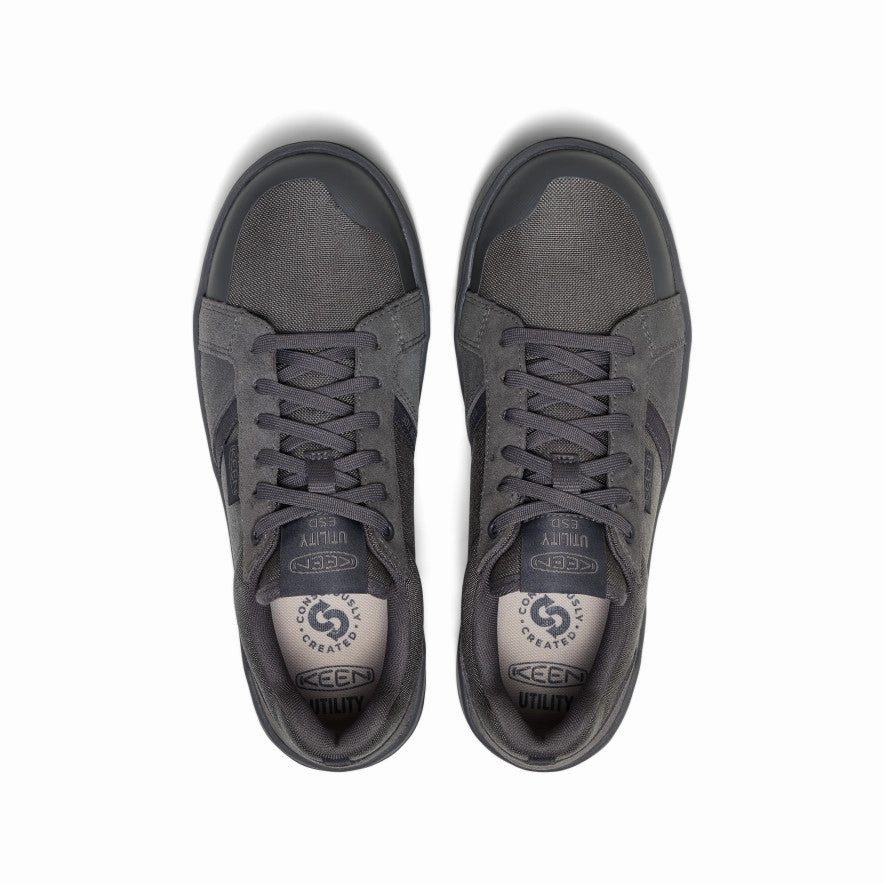 Padded Support Iconic silhouette Men's Kenton ESD Work Shoe (Carbon Toe)  |  Magnet/Steel Grey