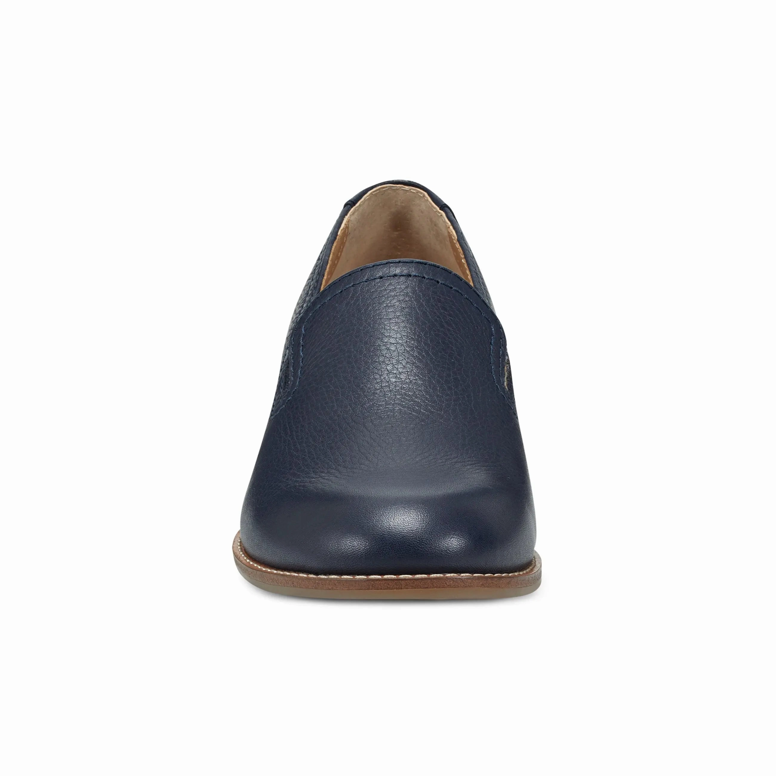 Roomy Toe Box Design Cotton Feel Edna Round Toe Casual Slip-on Flat Loafers