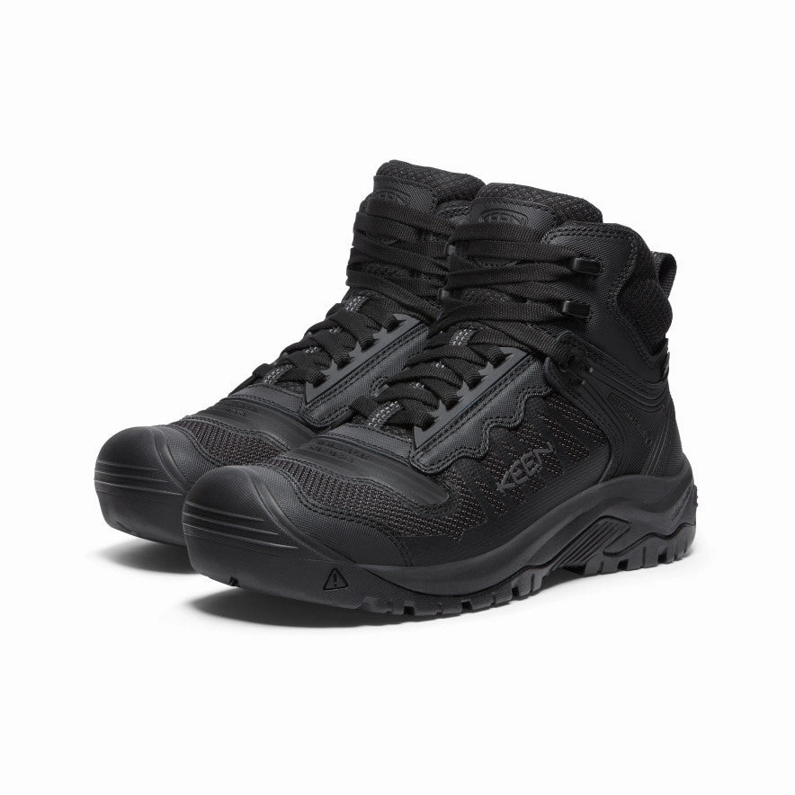 Men's Reno Waterproof Mid (Soft Toe)  |  Black/Black Comfort Ankle Support