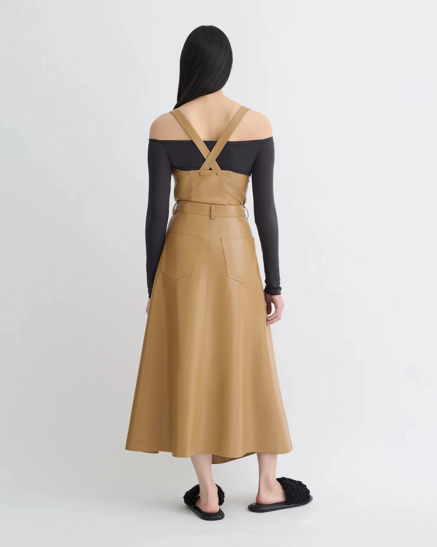 Knitted Fabric Neith Skirt in Oak